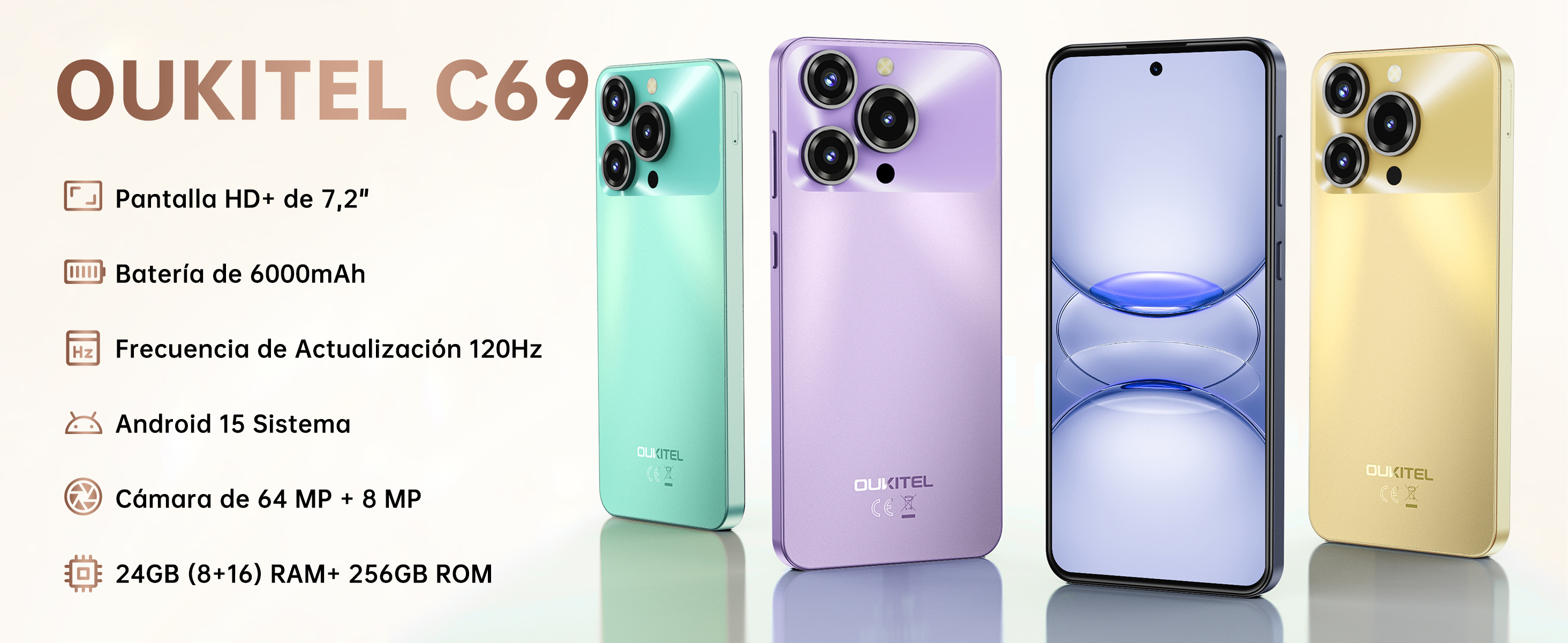 OUKITEL C69 Telefonos Moviles Libres - 7.2