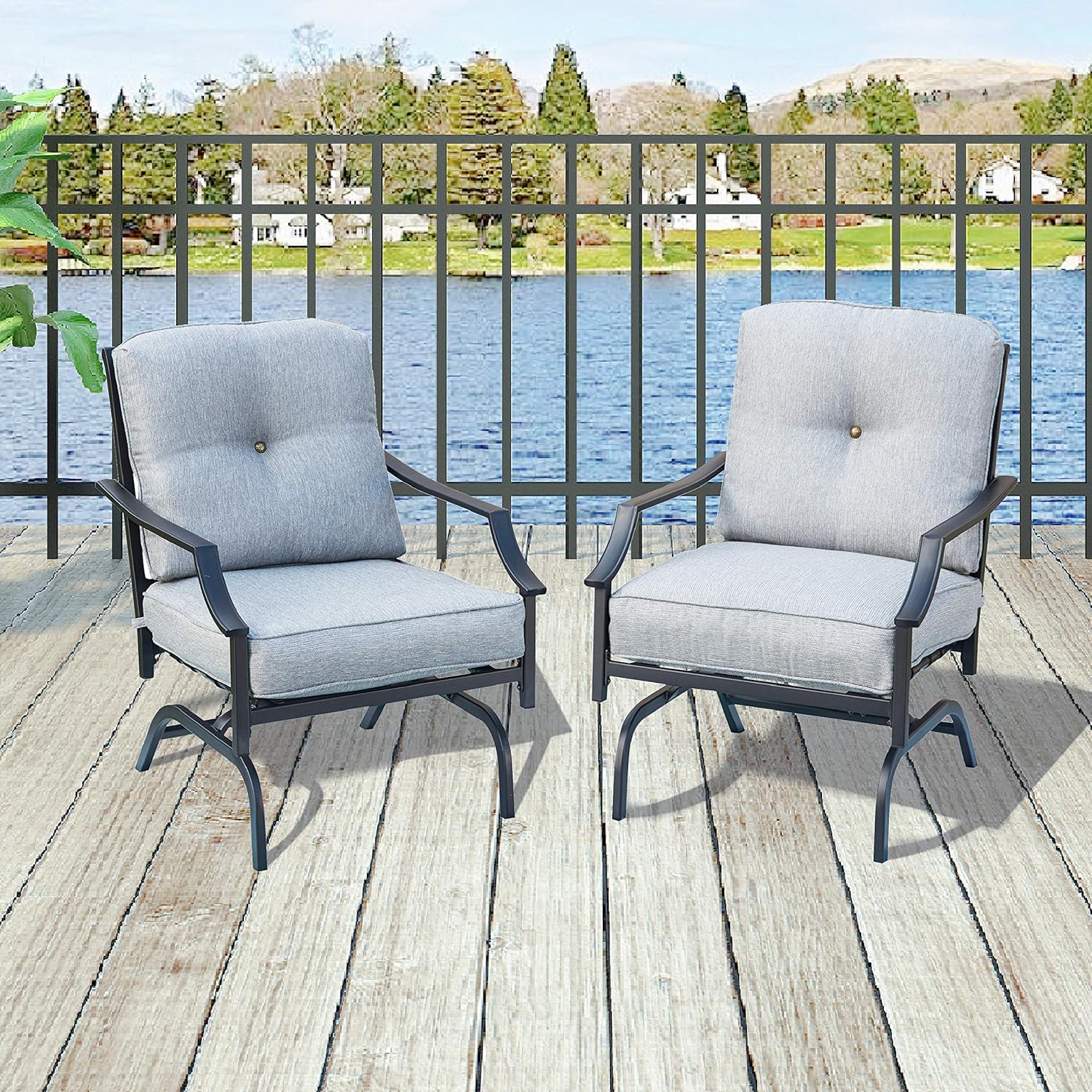 Bistro Set Patio Conversation Set Bar Stools,Metal Outdoor Furniture with 2 Patio Chairs