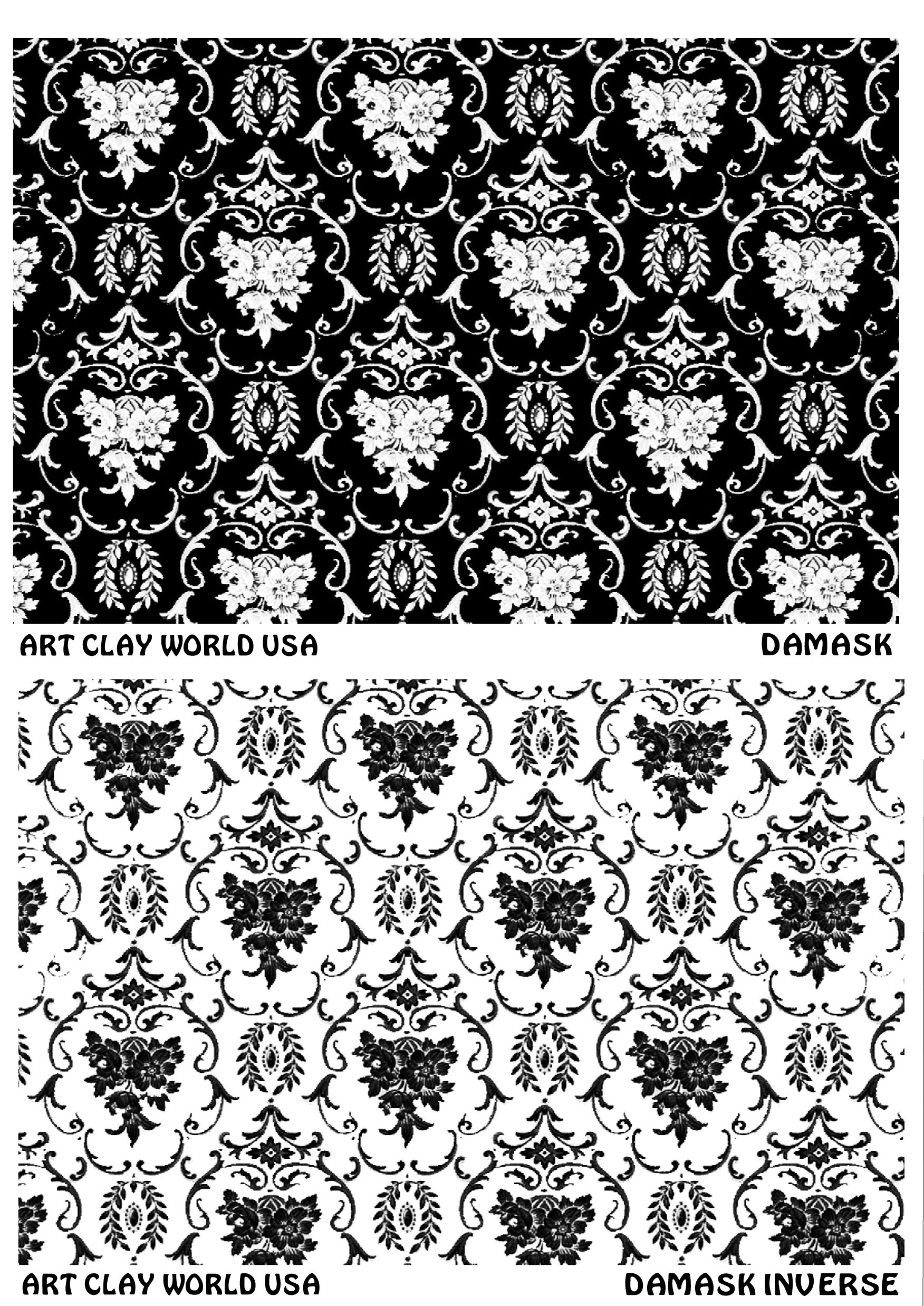 FlexiStamp Texture Sheet Set Damask Set2 pc.