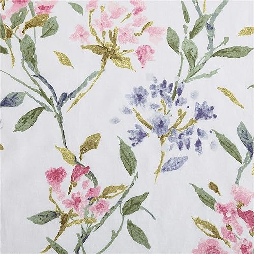 Vista 20 de Laura Ashley - Cenefa superior de algodón, elegante y ligero tratamiento de ventana para decoración del hogar (amarillo Cassidy, 86 x 15 pulgadas)