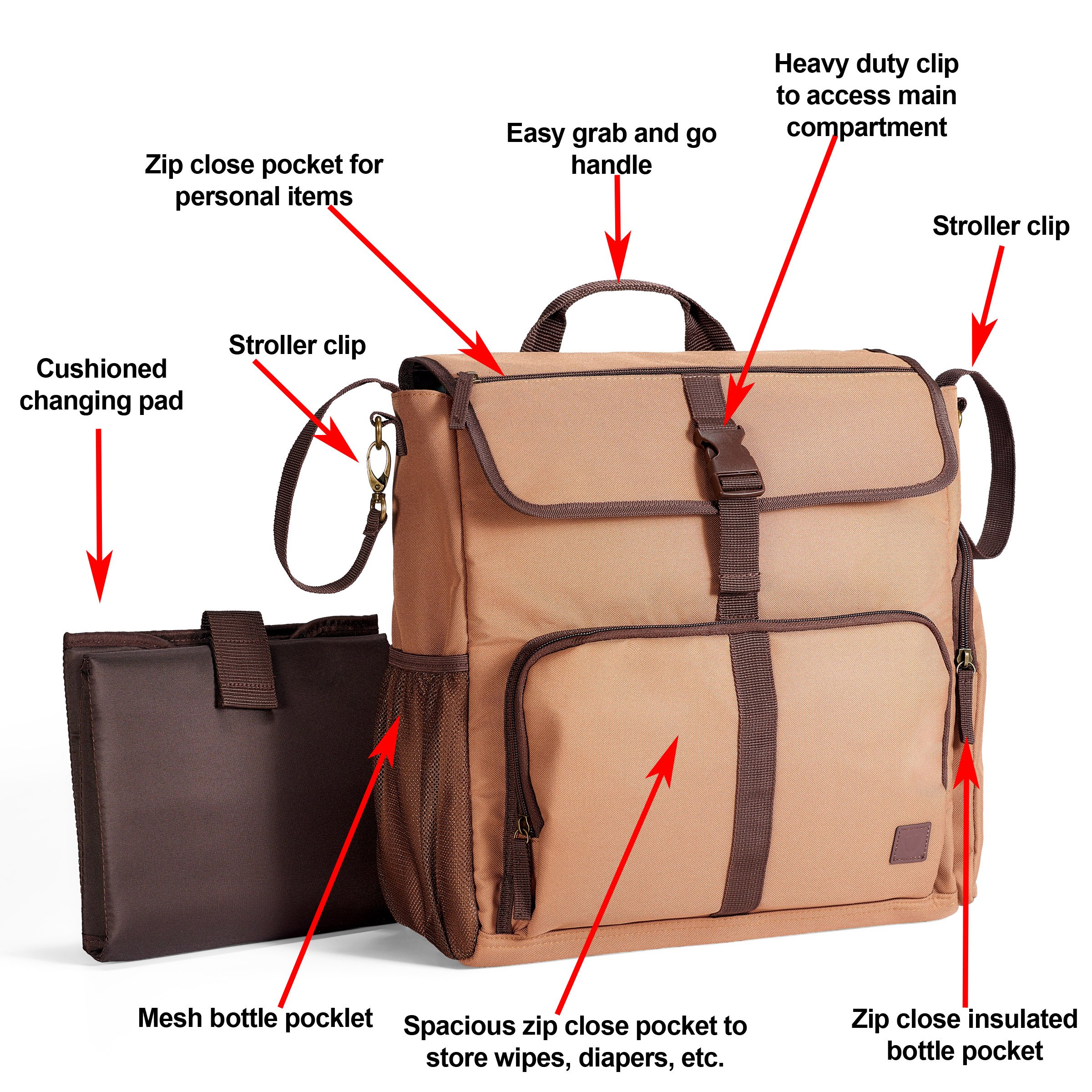 Diaper Dude Convertible Diaper Bag for 