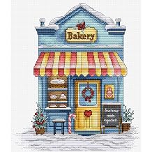 Luca-S Cross Stitch Kit Bakery B1430, Counted Cross Stitch Kit for Adults, Needlecraft and Embroidery Kit