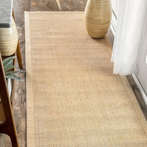 Miniatura 1 de nuLOOM Orsay - Alfombra de área de sisal tejida a máquina, 5 x 8 pies, color negro