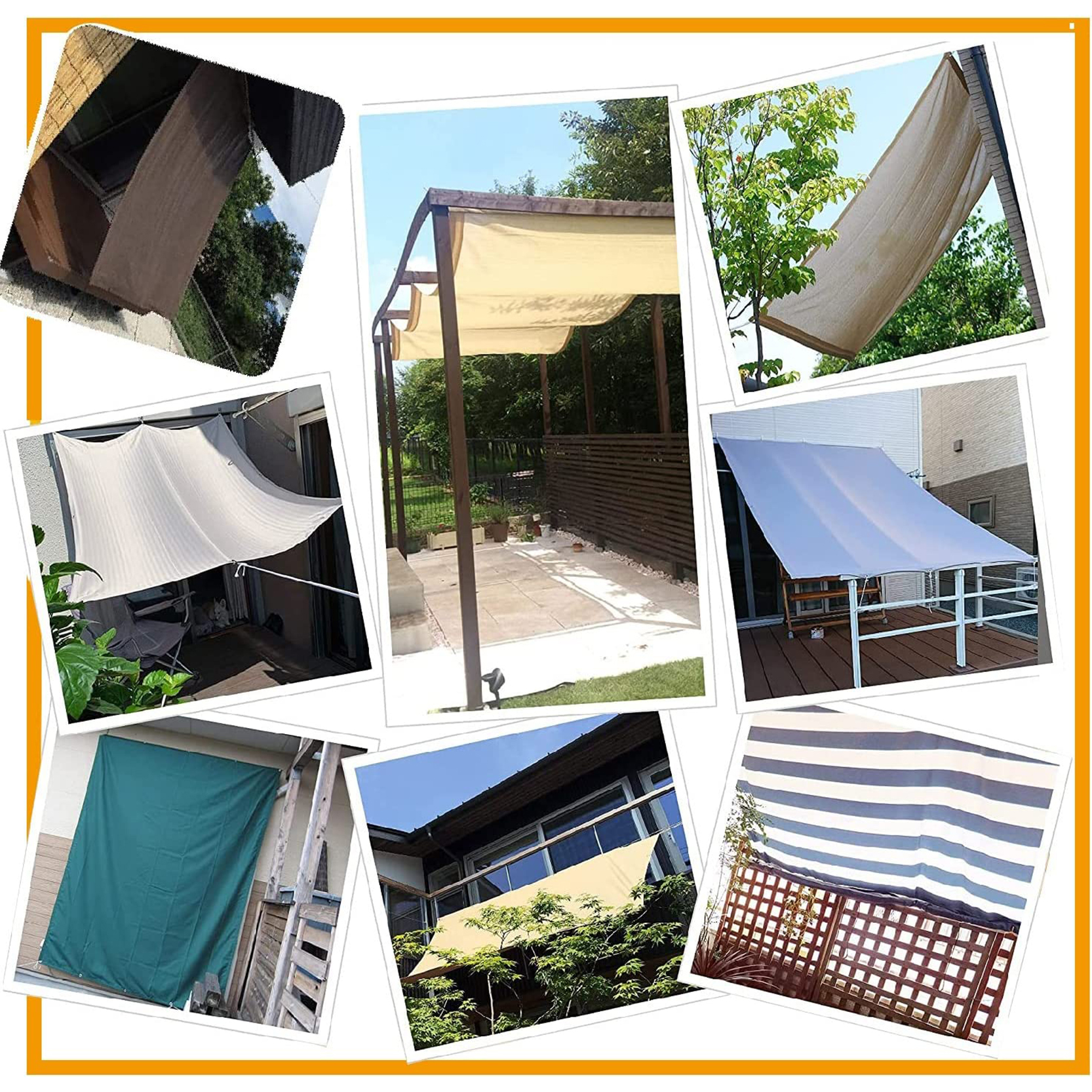 Sonnensegel Wasserdicht 3,5x5 M – UV-Schutz 98%, Mit Befestigungsseilen, Für Garten, Terrasse & Camping