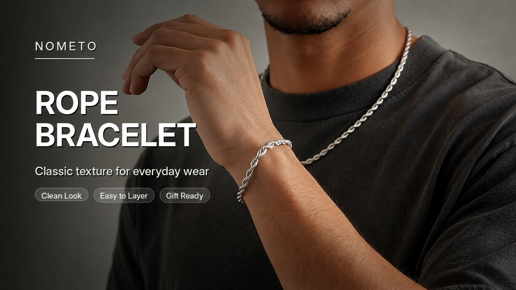 Amazon.com: nometo 925 Sterling Silver Rope Chain Bracelet 2mm