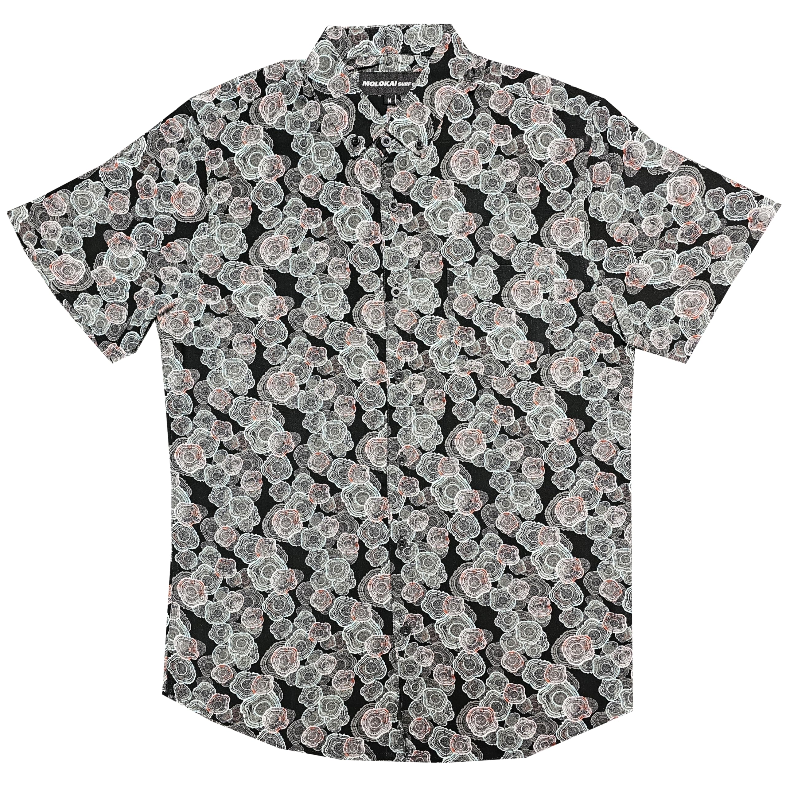 Molokai Surf Button Down Slim Fit Hawaiian Short Sleeve Shirts