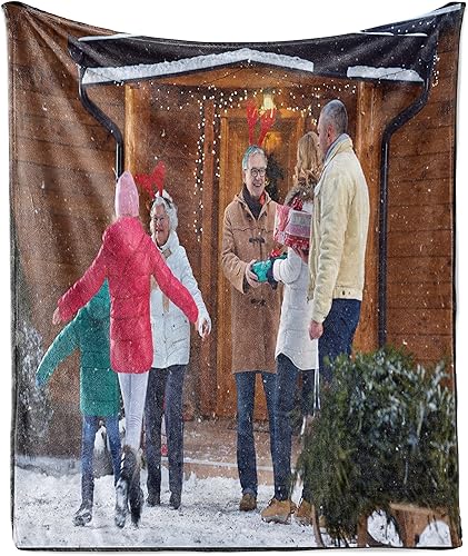 Ambesonne Manta personalizada con fotos, manta de franela de vellón ultrasuave para el hogar, cómoda y cálida, pieza decorativa decorativa para