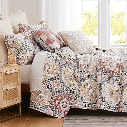 Southshore Fine Living, Inc. Juego de edredón tamaño matrimonial o Queen, 7 piezas con 2 fundas de almohada, 2 fundas de almohada europeas, almohada