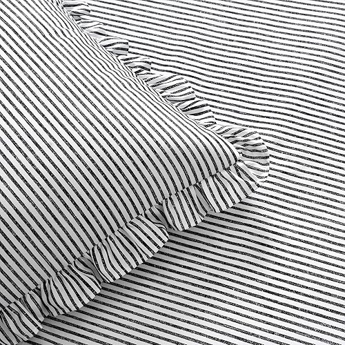 Miniatura 3 de Lush Décor - Juego de Cubrecama con falda de volantes para cama sencilla, estilo Shabby Chic, juego de 2 piezas