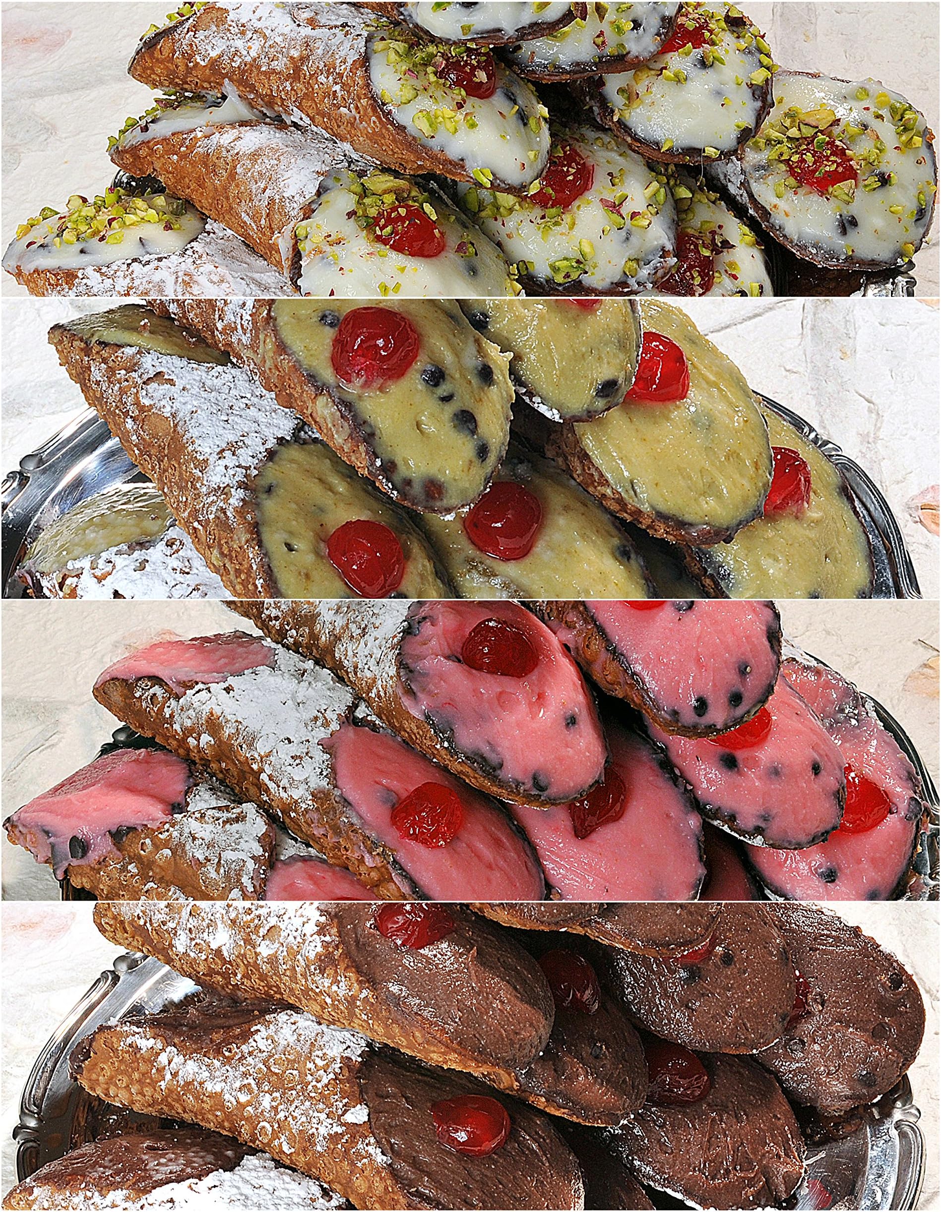 6 Sicilian Cannoli with Pure Sheep's Milk Ricotta - Assorted fillings - 24h Shipping from Italy