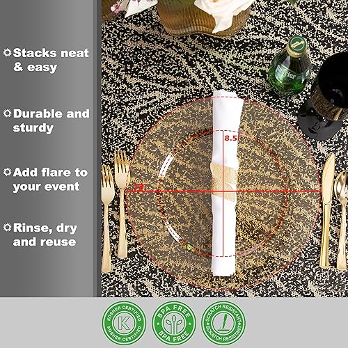 Miniatura 8 de PARTY BARGAINS Placas de carga de plástico de 13 pulgadas, color azul transparente con forma de gota de lluvia, paquete de 8