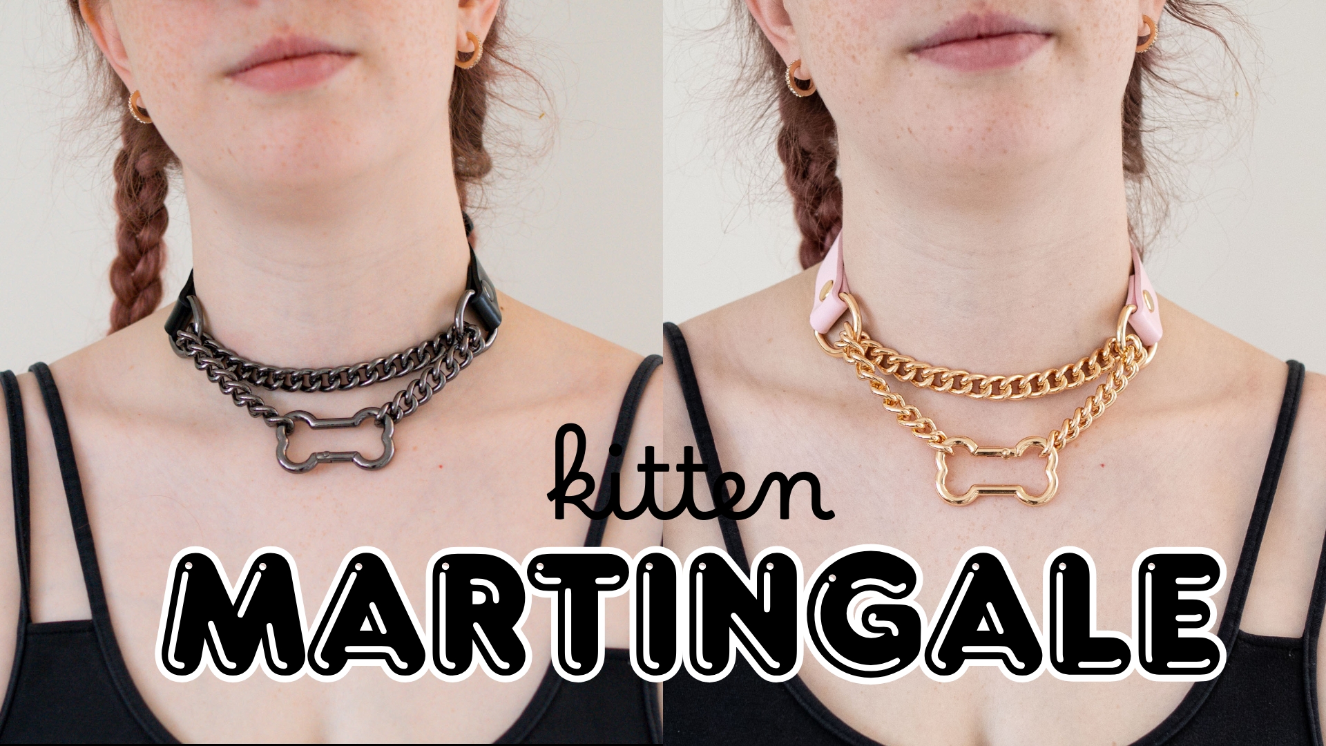 Handmade Black Leather Choker Necklace For Women, Adjustable Punk 