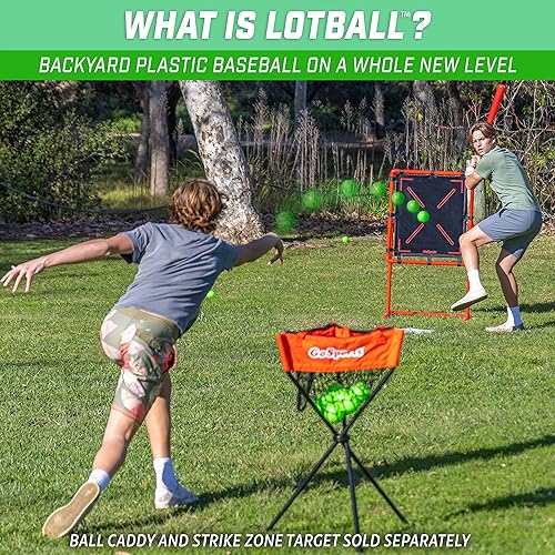 Miniatura 2 de GoSports LotBall Juego de Bate y Pelota de Béisbol para Patio Trasero - Juego de Béisbol de Plástico para Niños