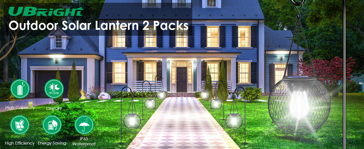 Amazon.com: UBright Solar Lantern Lights Outdoor Waterproof