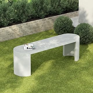 Christopher Knight Home Duro Durable Concrete Outdoor Bench with Modern ...