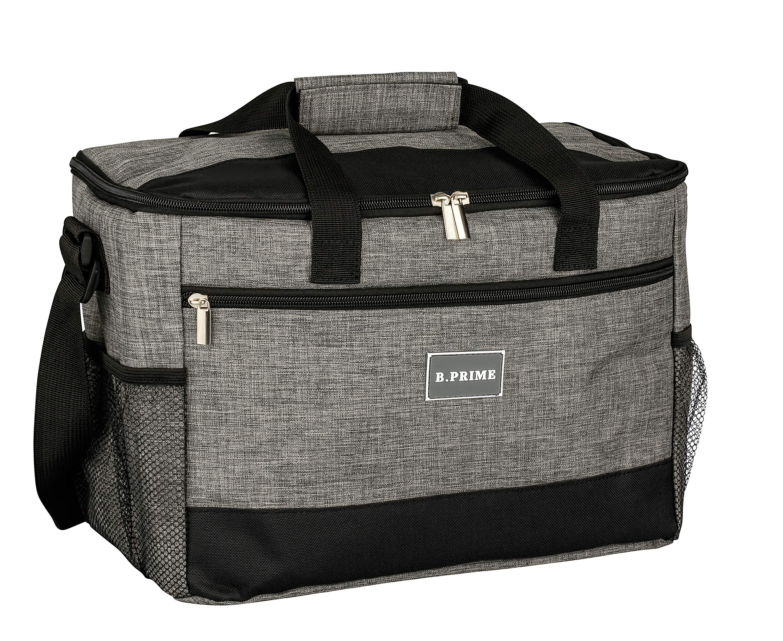B.PRIME Borsa Termica 20L Classic - 36 x 26 x 22 cm - Borsa Isolante I Borsa Termica I Borsa da Picnic I Borsa frigo I Borsa da Campeggio I Picnic I Outdoor I Viaggi I Acquisti I Auto I Sport