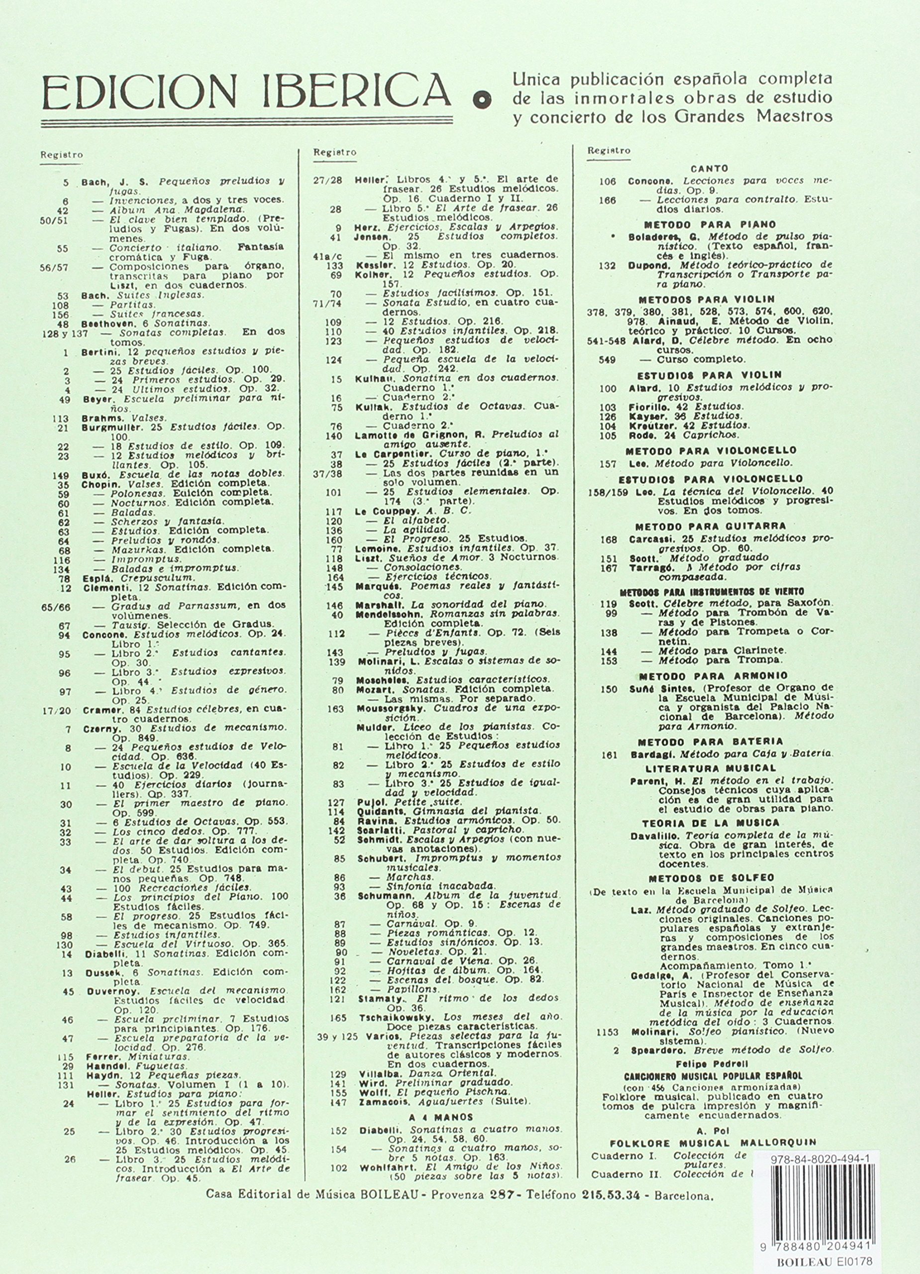 57 Estudios para piano: Vol. IV
