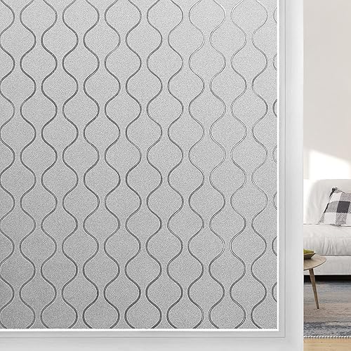 Película de privacidad para ventana, película de vidrio esmerilado para ventanas y puertas, autoestática, calcomanías decorativas para ventana de