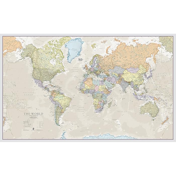 Buy Maps International Giant World Map - Classic World Map Poster ...