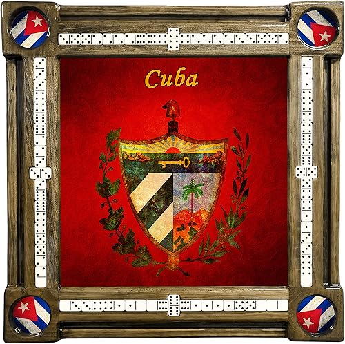 Vintage Cuban Coat of Arms Domino Table by Domino Tables by Art