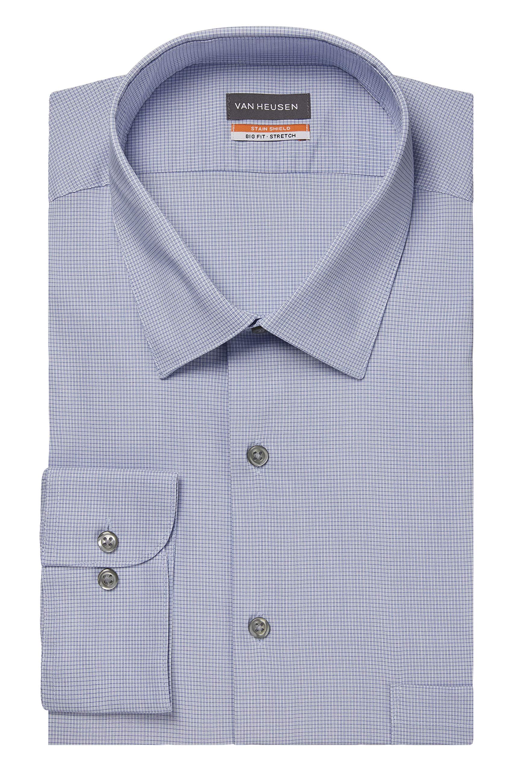 Van Heusenmens Big Fit Dress Shirt Stain Shield Stretch Big