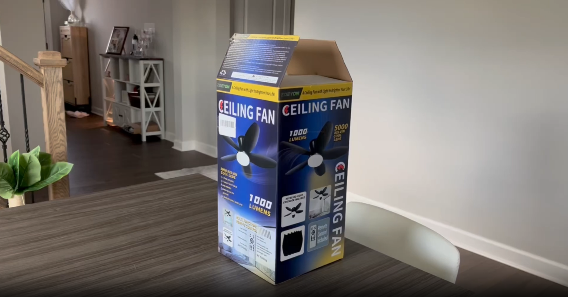 Nink Tink Small Ceiling Fans with Lights - 35 Inch Flush Mount