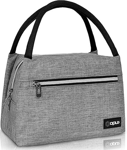 Miniatura 15 de opux - Lonchera para mujeres, con aislamiento, para niñas, adultas, para el trabajo, la escuela, pequeña, reutilizable, bolsa térmica para almuerzo,