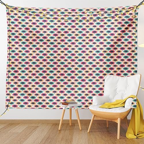 Miniatura 25 de Lunarable Tapiz de rapero, astronauta con un boombox retro para escuchar música en el espacio, impresión de audio de tira cómica, decoración de tela