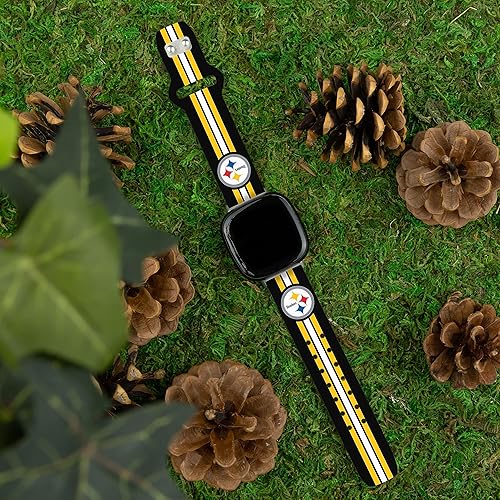 Miniatura 2 de Game Time Pittsburgh Steelers - Correa de reloj HD compatible con Fitbit Versa 3 y Sense