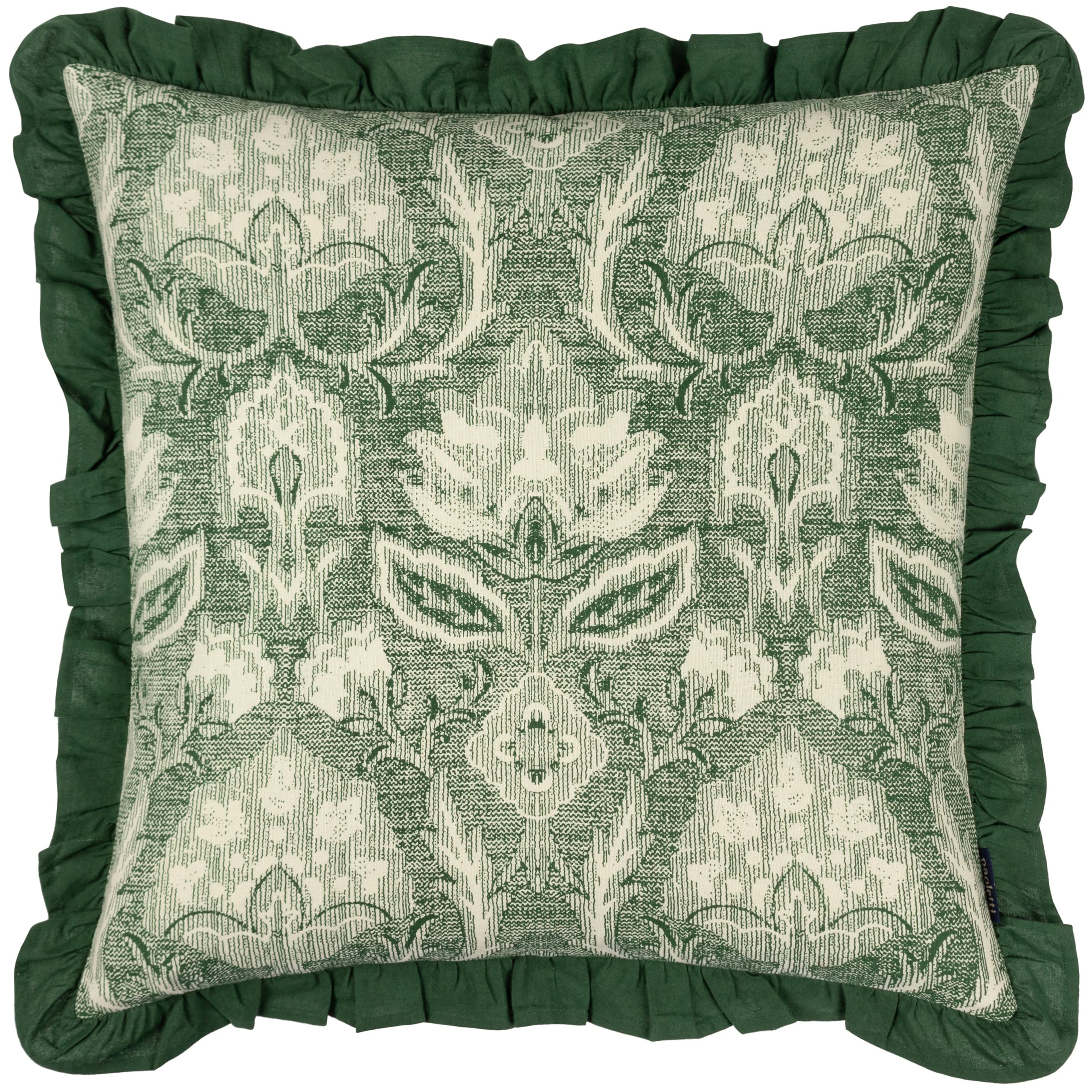 Paoletti Kirkton Feather Filled Cushion,Bottle Green,50 x 50cm