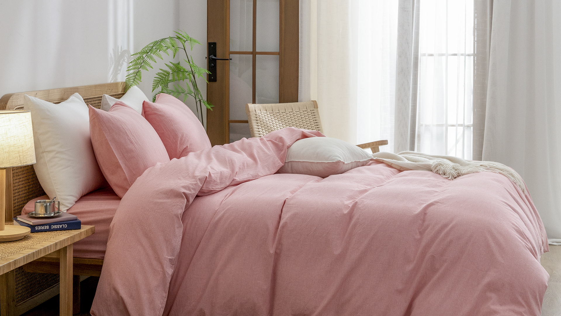 Amazon.com: BESTOUCH Duvet Cover Set 100% Washed Cotton Linen Feel