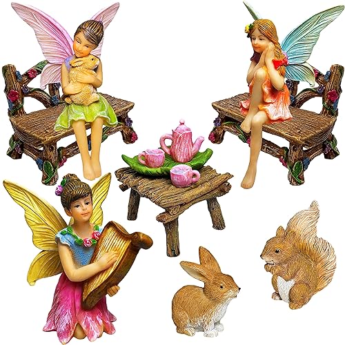 Mood Lab Fairy Garden - Miniature Figurines & Accessories Starter