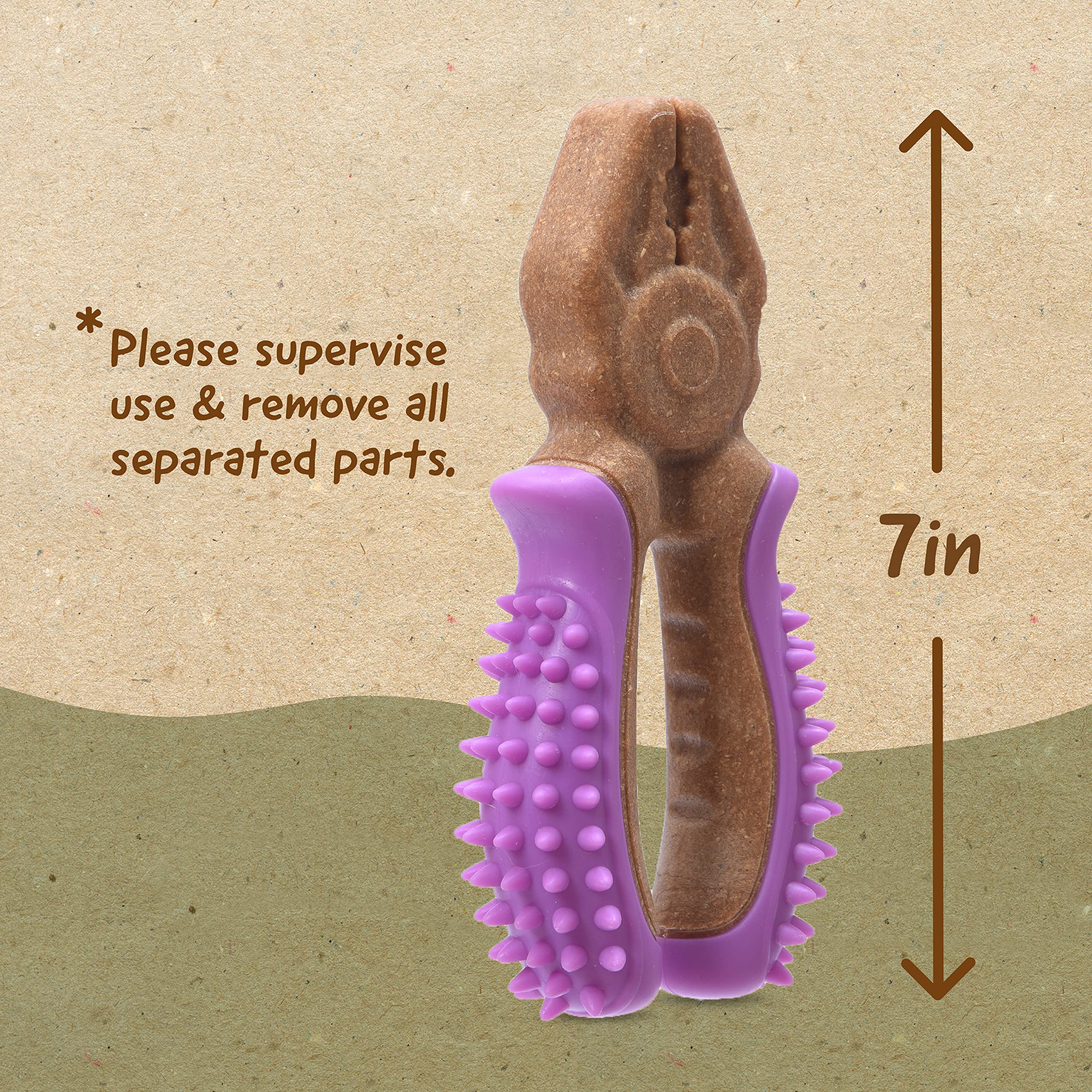 Arm & Hammer Kolekcja narzędzi do żucia dla zwierząt: Mieszanka drewna Pędzel do żucia dla psów | Zabawki do żucia dla psów z skompresowanym drewnem z sodą oczyszczoną, bezpieczniejsza i trwała