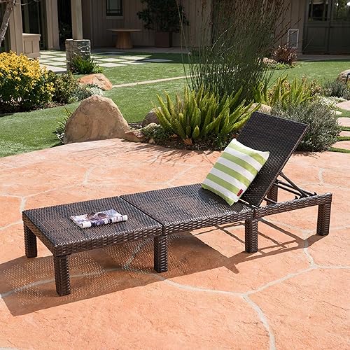 Miniatura 2 de Christopher Knight Home Jamaica - Tumbona de mimbre para exteriores sin cojín, multicolor