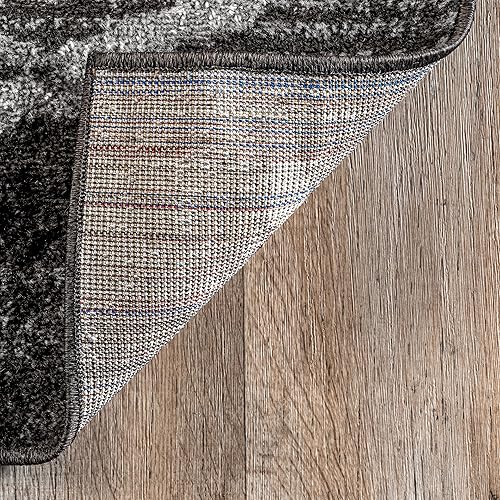 Miniatura 3 de nuLOOM - Alfombra de pasillo contemporánea Thigpen, 2 pies 6 pulgadas x 12 pies, color gris oscuro