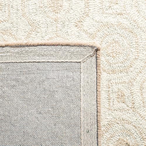 Miniatura 4 de SAFAVIEH Micro-Loop Collection - Alfombra de área de 10 x 14 pies, marfil y verde claro, lana hecha a mano, ideal para zonas de alto tráfico en sala