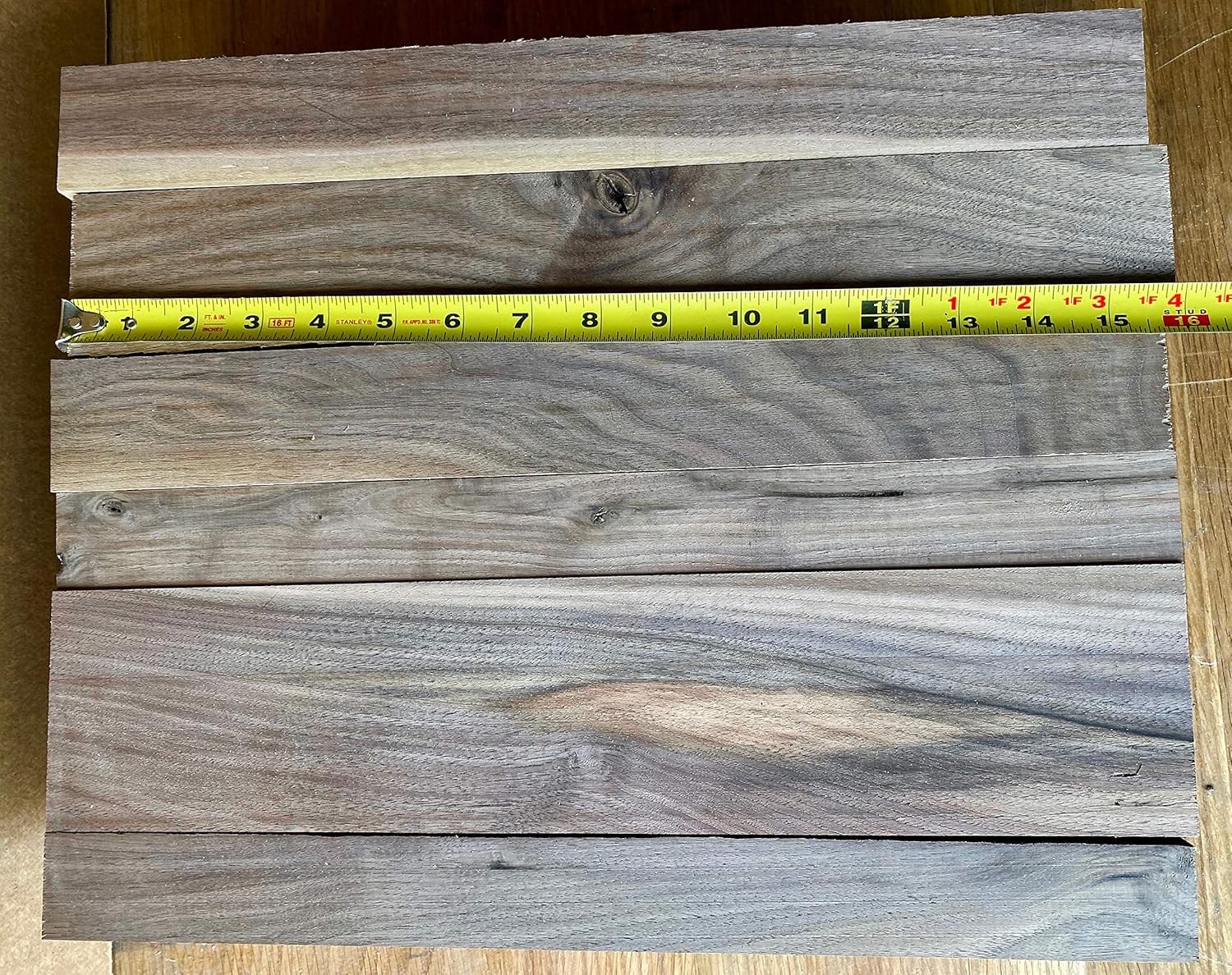 Box of 16" Long Black Walnut Boards. Rustic Wood for Crafts