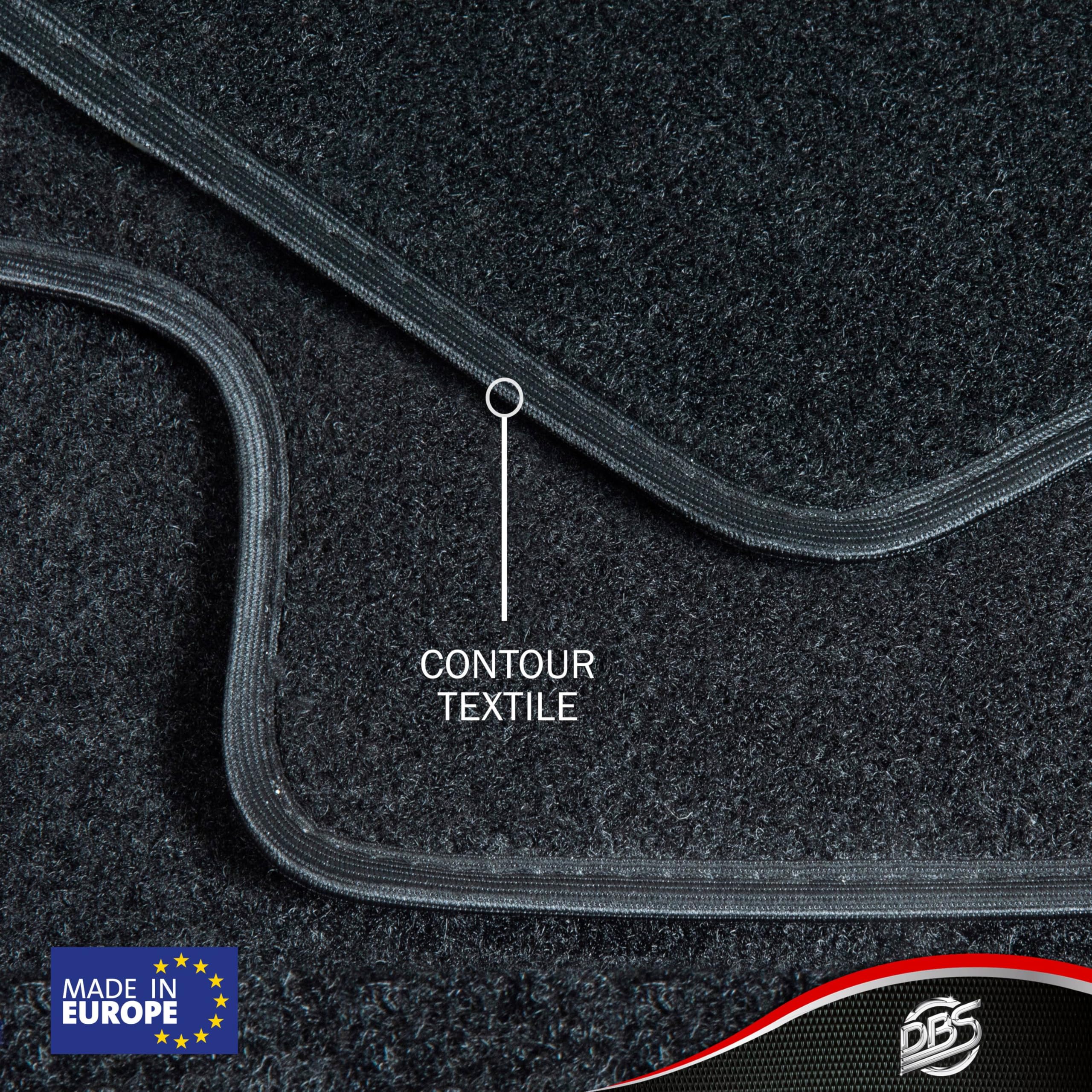 DBS - Tapis de Sol Voiture - sur Mesure - Adapté à Votre Renault 5 E Tech Electrique (dès 01/2024) - Antidérapant : Clips de Fixation et Autogrip - 4 pièces - Moquette