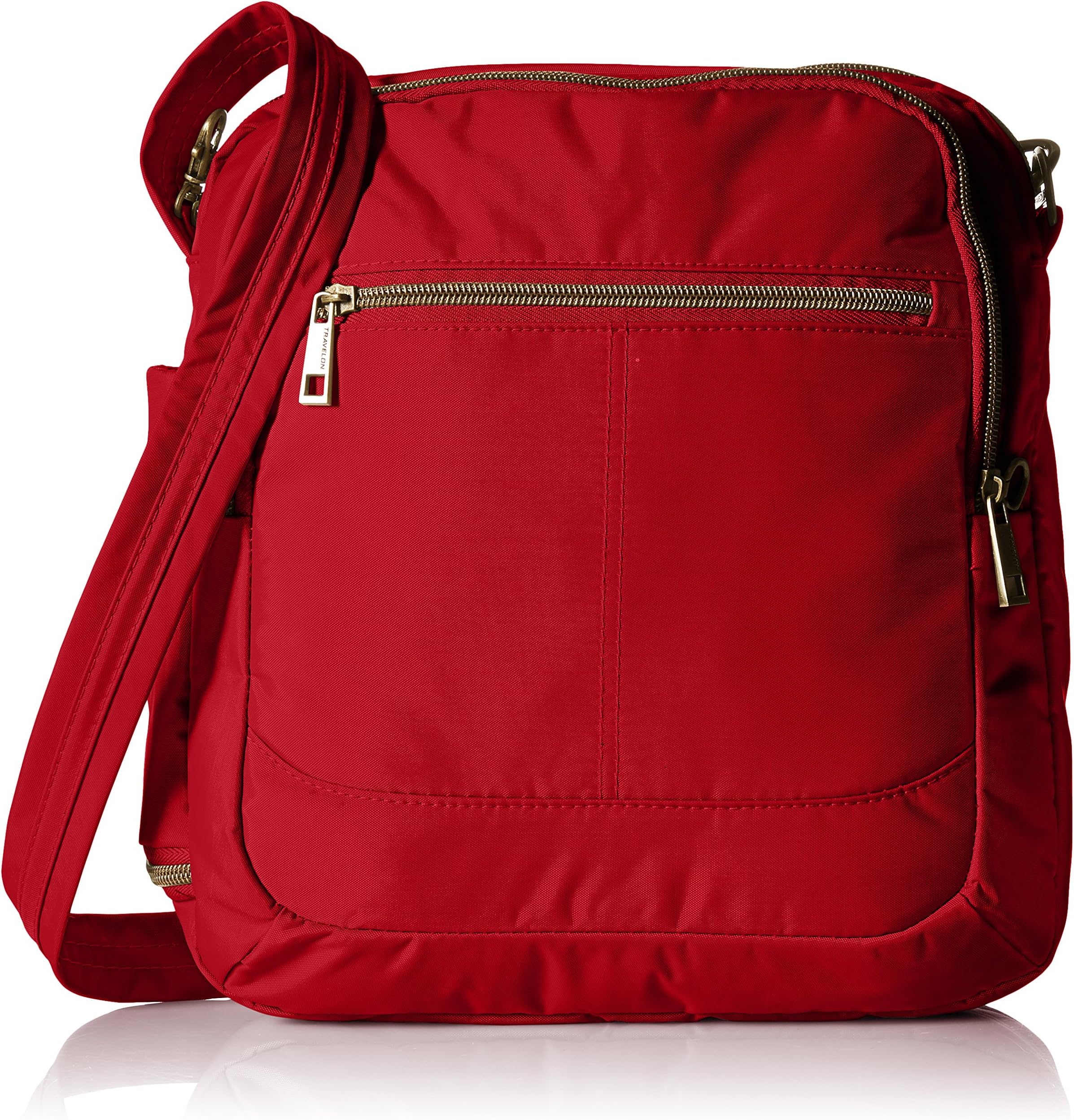 Travelon Anti-Theft Signature N S Shoulder Bag, Cayenne, One Size