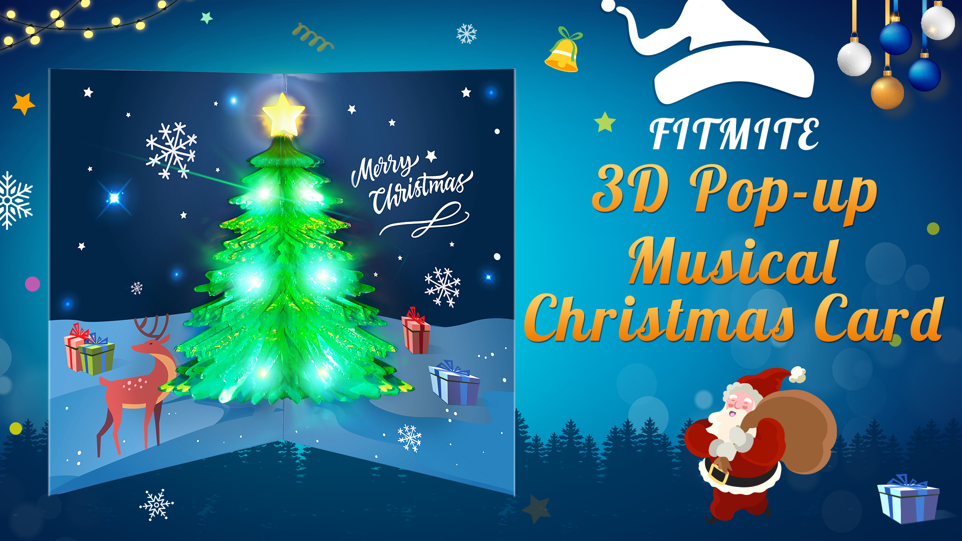 Aazon.co : Christas Cards, Pop Up Cards, Usical Christas Cards, 3D Pop Up Christas Cards - View #8