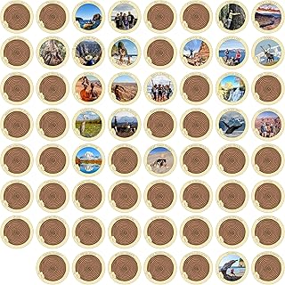 1DEA.me Wooden National Parks Checklist Gift - 63 Photos Bucket List – Includes Secure Photo Maker – 25 x 25 in – Easy to Use, Built to Last and Uniquely Yours
