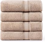 Bath Sheets - 100% Cotton Extra Large Bath Towels, 4 Piece Bath Sheet Set, Zero Twist, Quick Dry, Super Soft Shower Towels, Highly Absorbent Bathroom Towels, Hotel Spa Quality, 35 x 66 inch - Navy