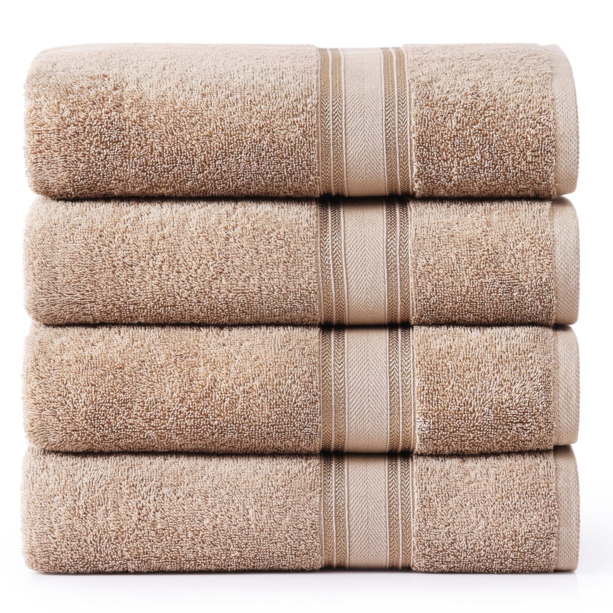 LANE LINEN 100% Cotton Bath Sheets Set of 4 (35"x66") - Zero Twist Cotton Extra Large Bath Towels Sets - Quick Dry, Highly Soft & Absorbent Oversized