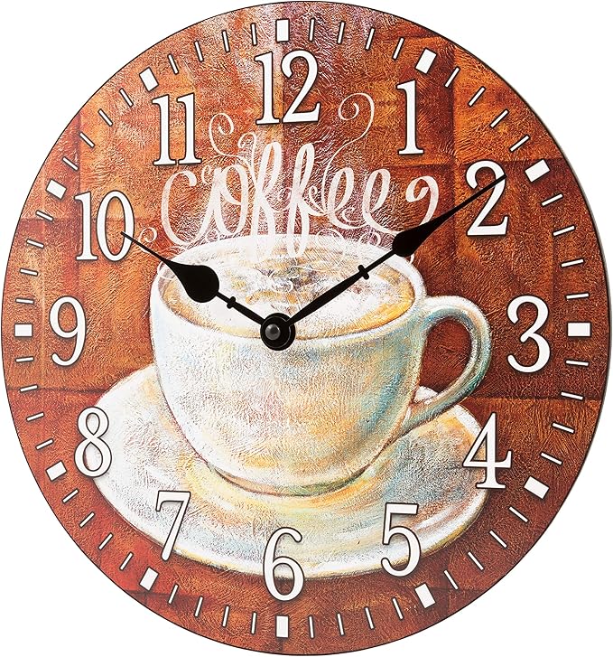 Reloj de Pared Redondo La Crosse Technology 12 pulgadas Café Analógico miniatura 4