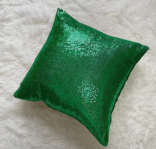 Miniatura 2 de iMaylex Juego de 2 fundas de almohada decorativas cuadradas brillantes con lentejuelas para Pascua, fiesta lumbar, otoño, boda, Navidad, Año Nuevo,