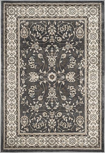 Miniatura 3 de SAFAVIEH Lyndhurst Collection - Alfombra de área de 6 x 9 pies, color gris y crema, diseño oriental tradicional, no desprende pelusa y de fácil