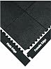 Wearwell 24/ Seven, Interlocking Rubber Mat Ramp, Male Edging Piece, Nitrile Rubber, Yellow, 3 Width x 39 Length, 5/8 thick 572.EdgingMNBRYL