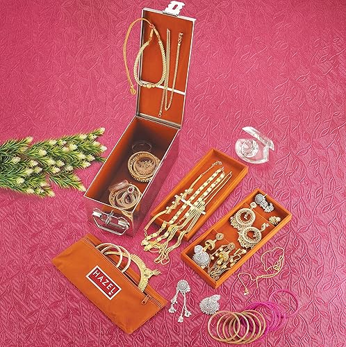 Miniatura 2 de HAZEL Caja de cheques de acero inoxidable para efectivo, caja de cheques, caja fuerte, multiusos, seguridad, multiusos, color plateado (8.26 x 4