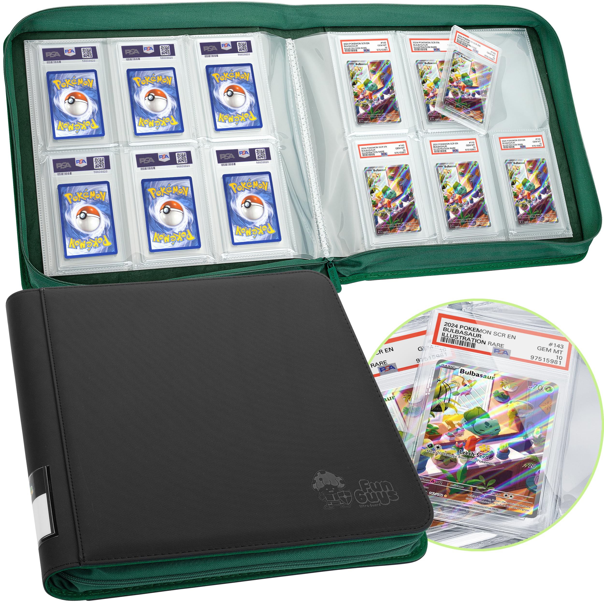 Graded Card Binder, 6 Pocket Slab Binder, Holds 60 Graded Slabs