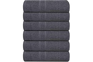 Plush Cotton Bath Towels 6 Pack (24x48 Inches)